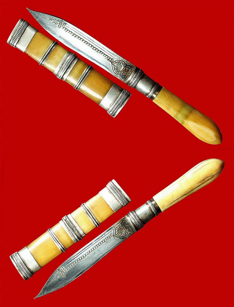 มีดปากกา หลวงพ่อกัน วัดเขาแก้ว งาฉ่ำ ยุคต้น ติดรางวัลที่2